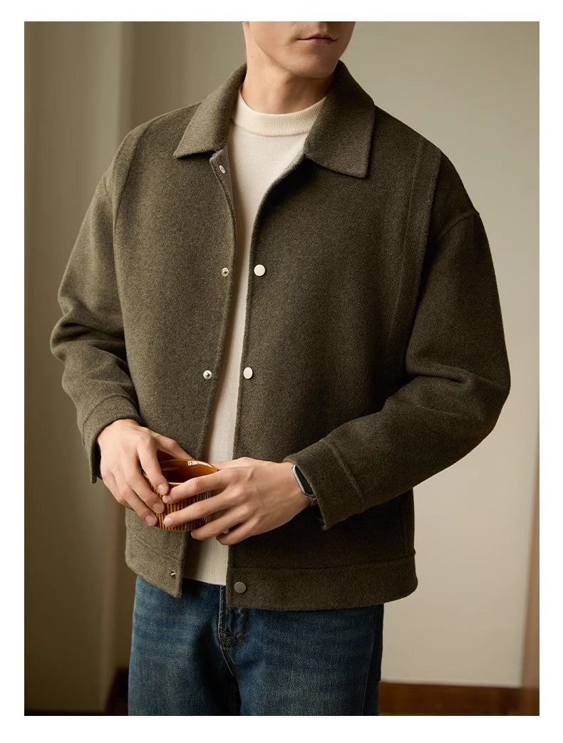 Lapel High Sense Double-sided Woolen Coat