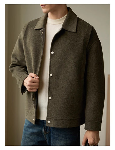 Lapel High Sense Double-sided Woolen Coat