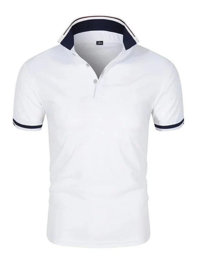 Brent Stylish men's polo shirt made of organic cotton with logo print