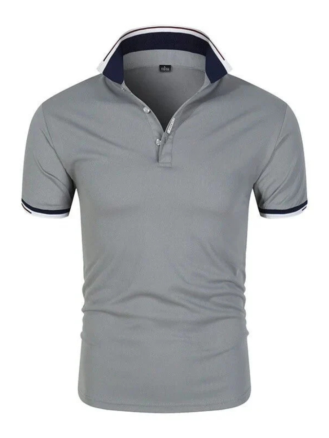 Brent Stylish men's polo shirt made of organic cotton with logo print