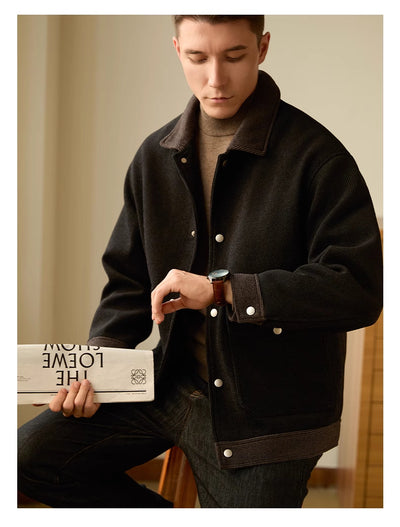 Short Lapels Men's Coat Autumn And Winter