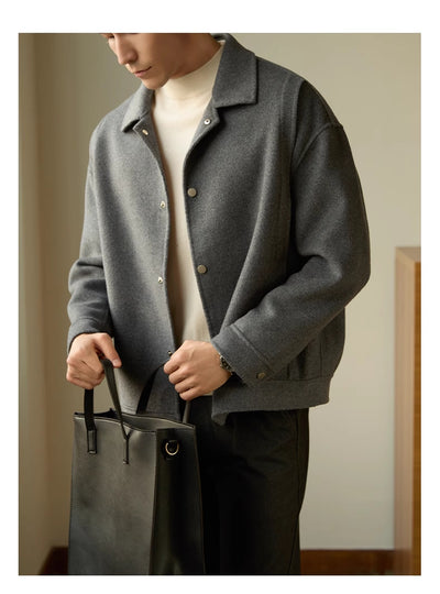 Lapel High Sense Double-sided Woolen Coat