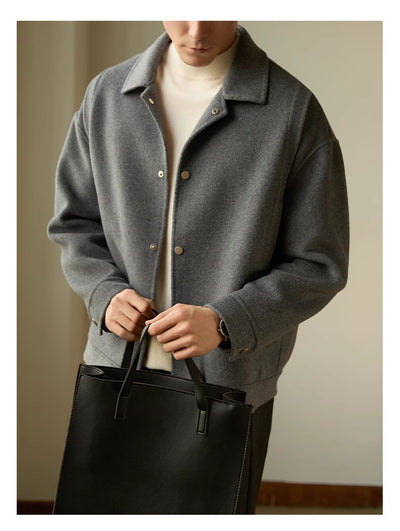 Lapel High Sense Double-sided Woolen Coat