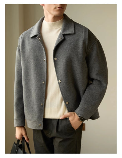 Lapel High Sense Double-sided Woolen Coat