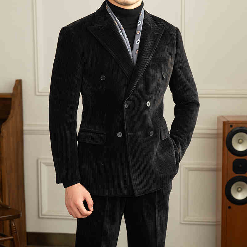 Double Breasted Suit Light Luxury Autumn And Winter